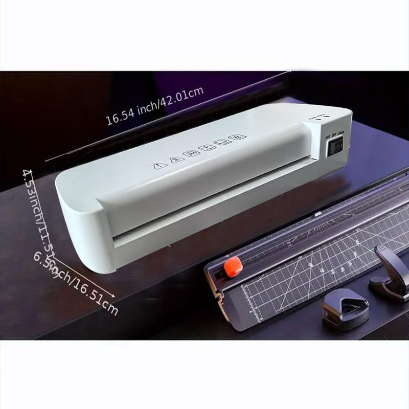 9-Inch Thermal Laminator, Easy to Operate Only 4 Minutes to Heatup with Never Jam Technology for Documents/Posters/Photos,Personal Laminator, Simple and Convenient for Home, Office Andschool -White
