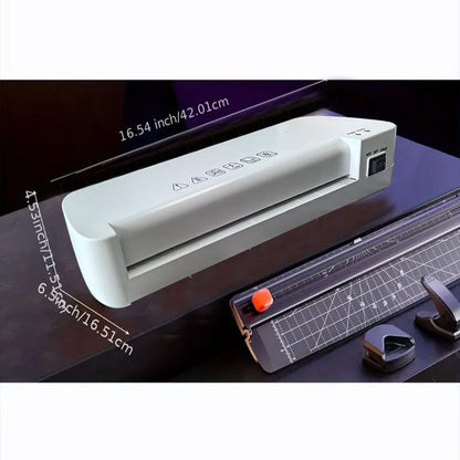 9-Inch Thermal Laminator, Easy to Operate Only 4 Minutes to Heatup with Never Jam Technology for Documents/Posters/Photos,Personal Laminator, Simple and Convenient for Home, Office Andschool -White