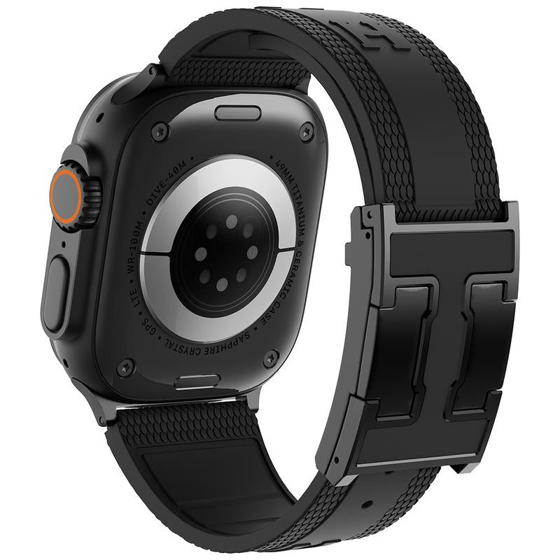 CRAZY GRASS Magnetic Silicone Band for 49Mm 46Mm 45Mm 44Mm Square Smartwatch Strap for Him Father'S Day Gift Designer Replacement Adjustable Watch Band Wearable[Watch NOT INCLUDED]