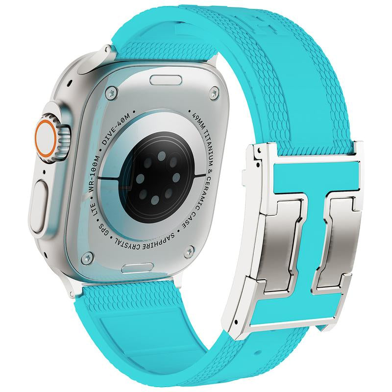 CRAZY GRASS Magnetic Silicone Band for 49Mm 46Mm 45Mm 44Mm Square Smartwatch Strap for Him Father'S Day Gift Designer Replacement Adjustable Watch Band Wearable[Watch NOT INCLUDED]