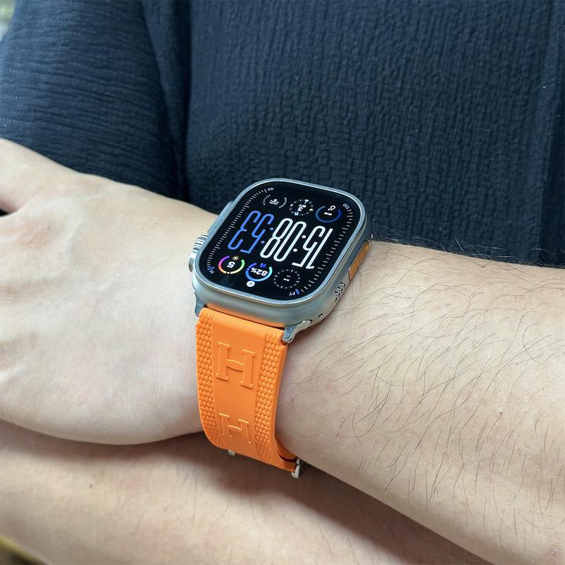 CRAZY GRASS Magnetic Silicone Band for 49Mm 46Mm 45Mm 44Mm Square Smartwatch Strap for Him Father'S Day Gift Designer Replacement Adjustable Watch Band Wearable[Watch NOT INCLUDED]