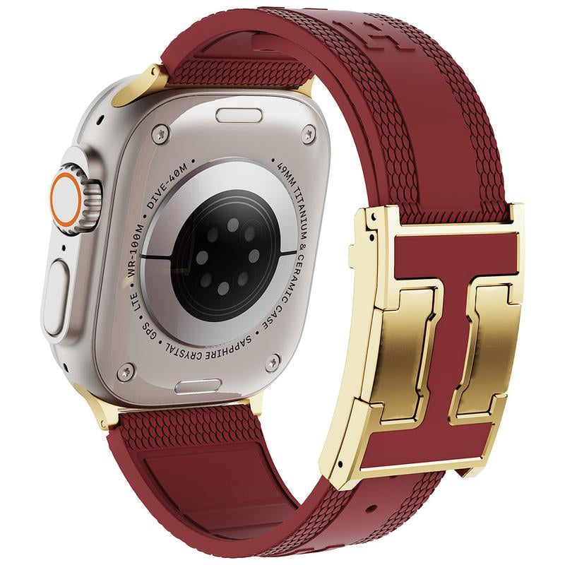 CRAZY GRASS Magnetic Silicone Band for 49Mm 46Mm 45Mm 44Mm Square Smartwatch Strap for Him Father'S Day Gift Designer Replacement Adjustable Watch Band Wearable[Watch NOT INCLUDED]