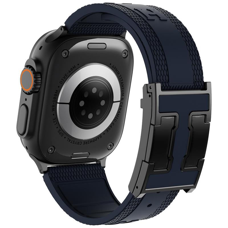 CRAZY GRASS Magnetic Silicone Band for 49Mm 46Mm 45Mm 44Mm Square Smartwatch Strap for Him Father'S Day Gift Designer Replacement Adjustable Watch Band Wearable[Watch NOT INCLUDED]