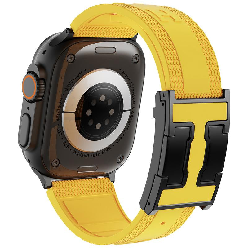 CRAZY GRASS Magnetic Silicone Band for 49Mm 46Mm 45Mm 44Mm Square Smartwatch Strap for Him Father'S Day Gift Designer Replacement Adjustable Watch Band Wearable[Watch NOT INCLUDED]