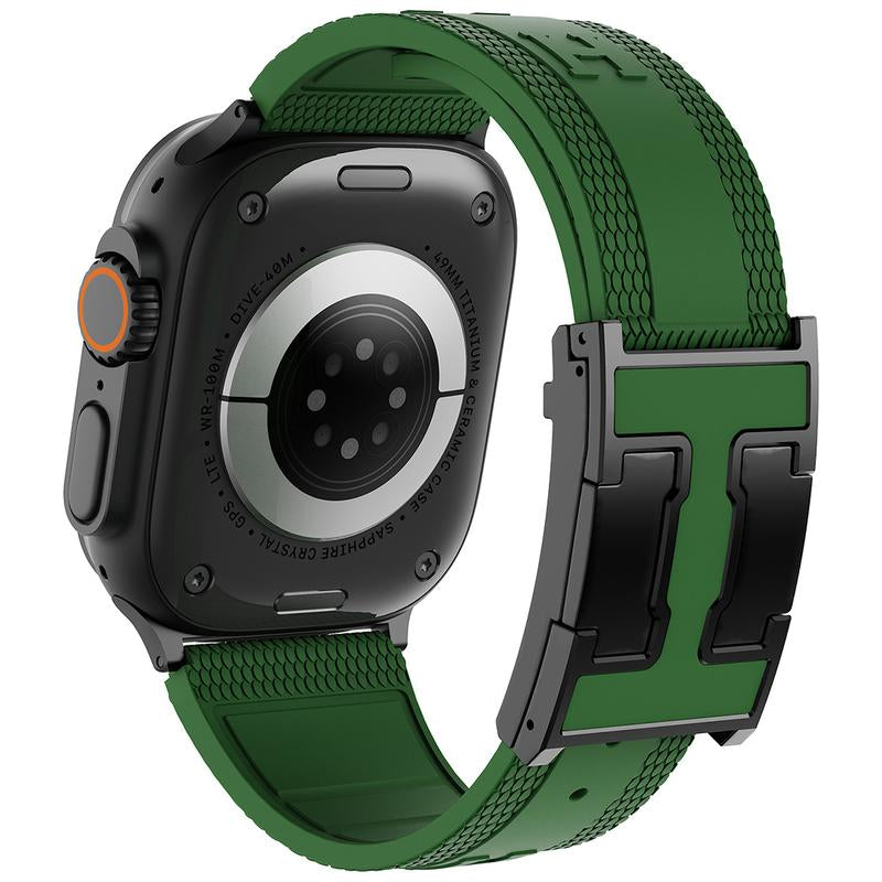 CRAZY GRASS Magnetic Silicone Band for 49Mm 46Mm 45Mm 44Mm Square Smartwatch Strap for Him Father'S Day Gift Designer Replacement Adjustable Watch Band Wearable[Watch NOT INCLUDED]