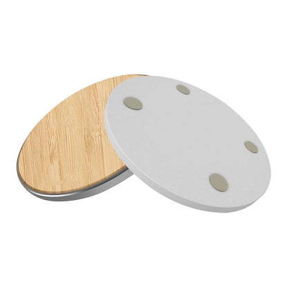 Bamboo Elegance Wireless Charger 15W QI Certified Charging Pad for Ultimate Convenience for Phone Earbuds Cordless Chargers for Iphone 8, Iphone 8 Plus, Iphone X Ect Smartphone Cellphone
