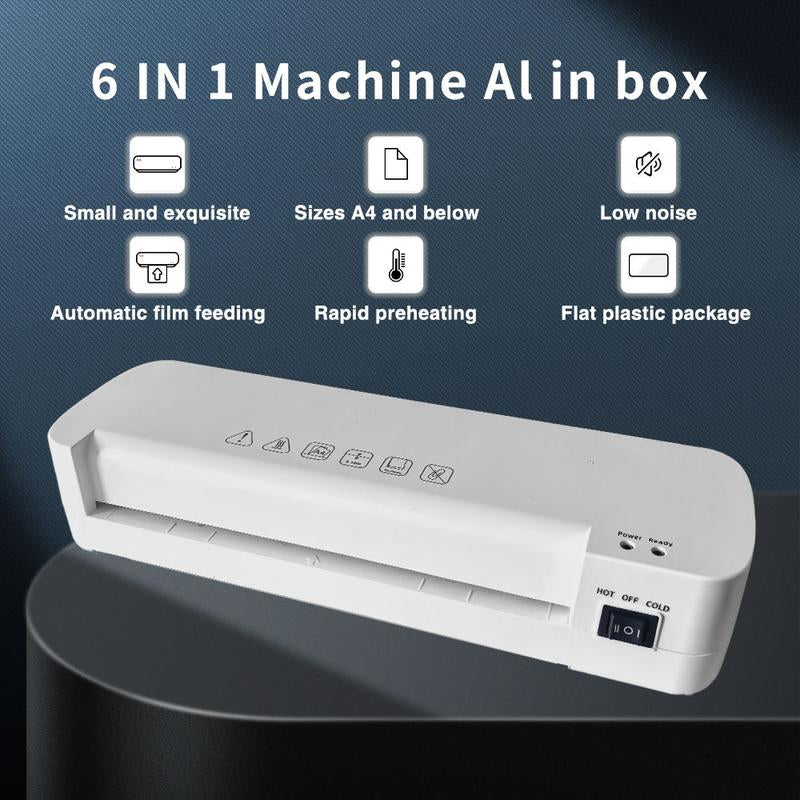 9-Inch Thermal Laminator, Easy to Operate Only 4 Minutes to Heatup with Never Jam Technology for Documents/Posters/Photos,Personal Laminator, Simple and Convenient for Home, Office Andschool -White