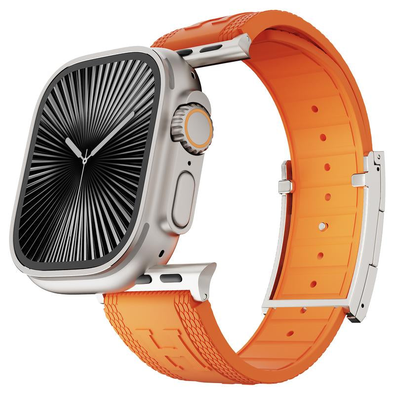 CRAZY GRASS Magnetic Silicone Band for 49Mm 46Mm 45Mm 44Mm Square Smartwatch Strap for Him Father'S Day Gift Designer Replacement Adjustable Watch Band Wearable[Watch NOT INCLUDED]