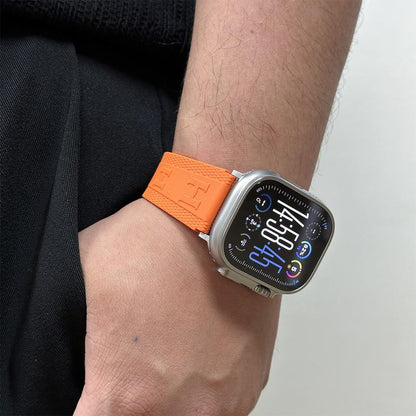 CRAZY GRASS Magnetic Silicone Band for 49Mm 46Mm 45Mm 44Mm Square Smartwatch Strap for Him Father'S Day Gift Designer Replacement Adjustable Watch Band Wearable[Watch NOT INCLUDED]