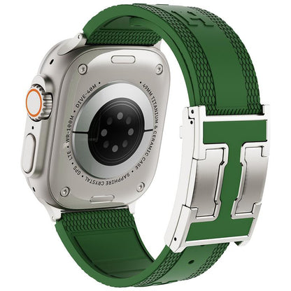 CRAZY GRASS Magnetic Silicone Band for 49Mm 46Mm 45Mm 44Mm Square Smartwatch Strap for Him Father'S Day Gift Designer Replacement Adjustable Watch Band Wearable[Watch NOT INCLUDED]